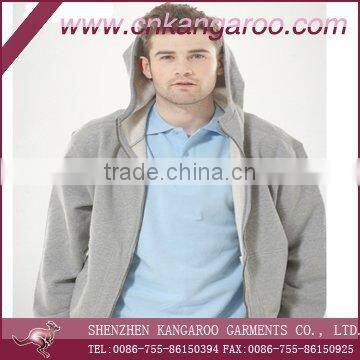 Men's 100%cotton Fleece Cool Zip up Sweatshirt photo-4