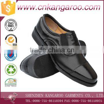 Made to order leather upper anti slip rubber sole officer men shoes