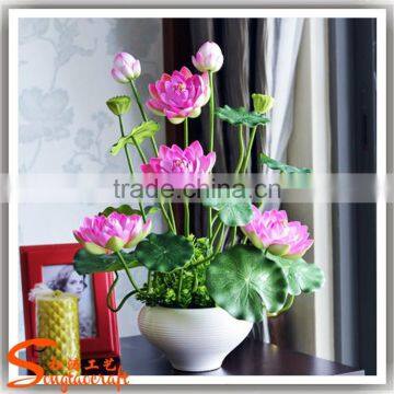Artificial Silk Lotus Flowers For Bonsai Decoration Without Pot photo-3