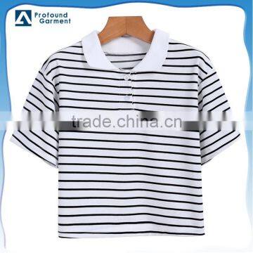 black and white stripe t-shirt womens stripe polo shirt stripe crop polo shirt