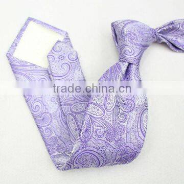 HD-T124 Customized New design men's 100% natural silk woven paisley male neck tie