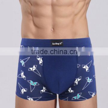 Fancy Printing Men's Shorts Bamboo Fiber Material Men Panties Sexy Boxers