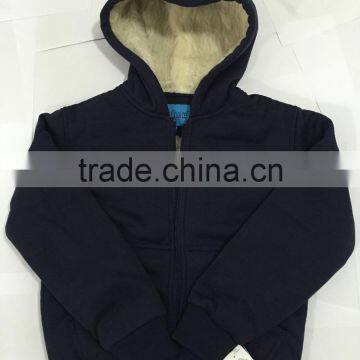 Wholesale Children Grey Color Warm Coat Kids Winter Clothing Sale