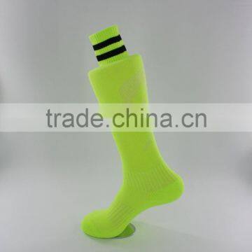 Green strip knee high soccer socks men