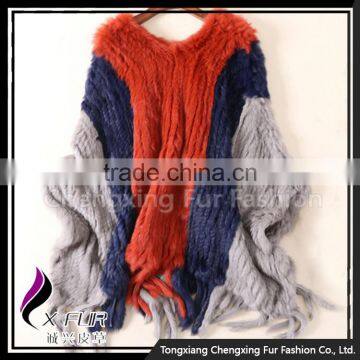 CX-B-15 China Suppliers Wholesale Price Rabbit Fur Winter Shawl Apparel Women Clothes photo-2