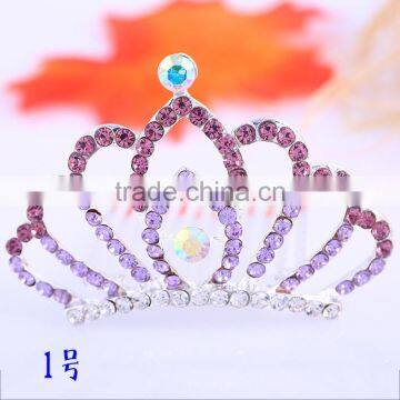 wholesale factory direct sale fashion tiara for stock cheap crystal crown for girl