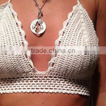 simple easy style fashion european usa ladies crochet triangle bikini