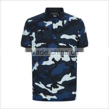 Latest Fashion Designs 100% Cotton Polo T Shirt Customized Navy Camo Polo Shirt Men