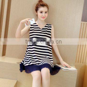 Zm51279a Pregnant Dress Strip Ladies Clothes for Maternity Women photo-3