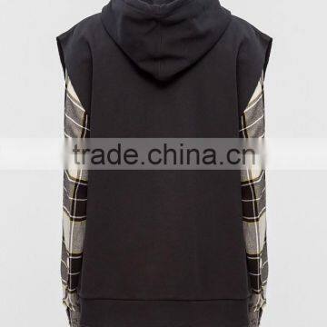 2017 Custom New Design Mens Plain Lightweight Sleeveless Hoodie photo-4