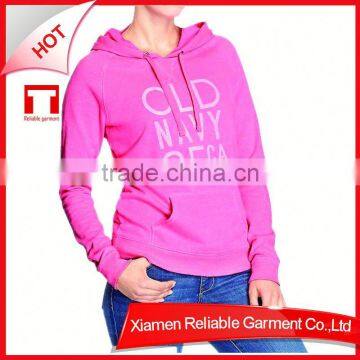 Women printed pink long sleeve hoodies