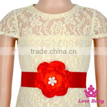 Popular Children Summer Skirt Short Sleeve Lace Floral Patterns Free Formal Lace Wedding Dress With Bow Blet photo-4