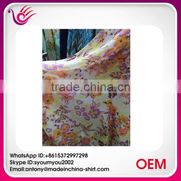 China goods wholesale polyester chiffon printed fabric for Shirts CP1034