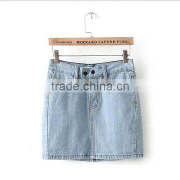 EY0611A 2015 New Fashion Women Restoring Ancient Ways of Tall Waist Jeans Skirt