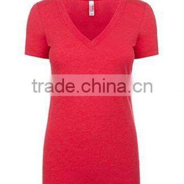 Next Level Apparel Ladies' Tri-Blend Deep V Tee - Made of Pre-shrunk 50% Polyester, 25% Cotton, 25% Rayon. Comes With Your Logo photo-4