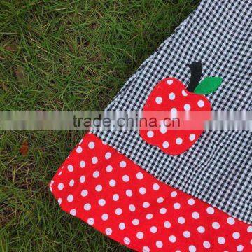 New Girls Apple Dress Girls Boutiques Dress Kids Pillowcase Dress Kids Back to School Dress With Necklace and Headband photo-2