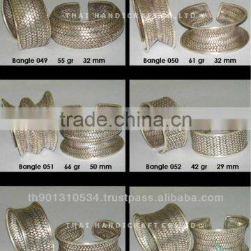 Thai Karen Silver Bangle Jewelry 925 Sterling Silver