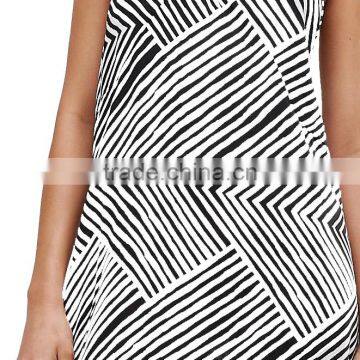 Latest Summer Sexy Women Beach Long Dress Striped Satin Casual Fashion V-neck Beach Wear Dress photo-5