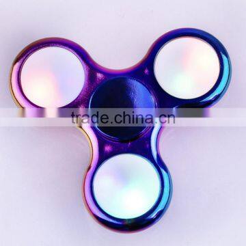 Finger LED Flash Word Crystal Fingertip Gyro Spinner18 Change Finger Glowing Triangle Finger Gyro photo-6