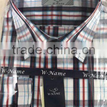 Wholesale custom design plaid high quality long sleeve man dress shirt