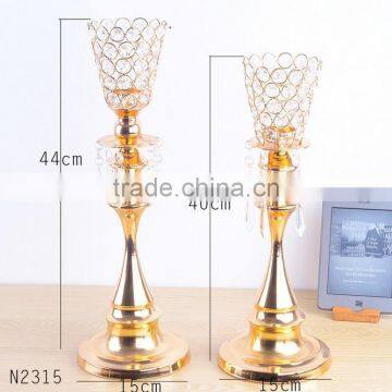 Hot Sale Crystal Candle Holder for Wedding Decoration JC-001 Set of 2 photo-3