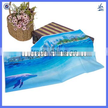 Hot selling suede microfiber custom printed custom slogan towel