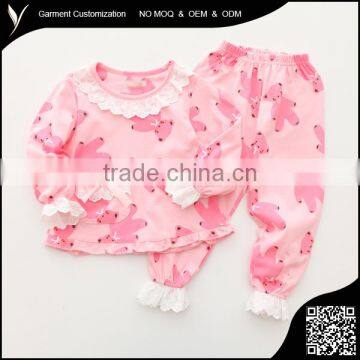 Home Dress Long Sleeve Print Cotton Children Pajamas photo-2