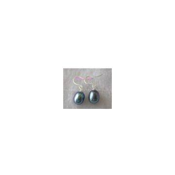 wholesale 10 pairs 925 silver 8-9mm pearl earring with silver hook
