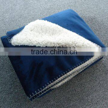 polyester sherp with fleece double layers thick faux fur blanket
