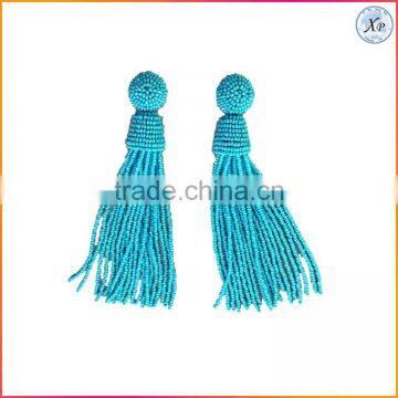 Fashion turquoise beads tassel earrings