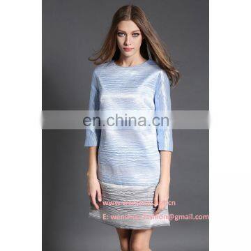 2016 Customized Three Quarter Sleeve Gradient Ladies Dress photo-4