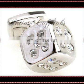 novelty cubic dice silver cufflinks