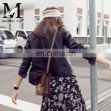 Top Quality Women Spring Real Leather Sheepskin Coat