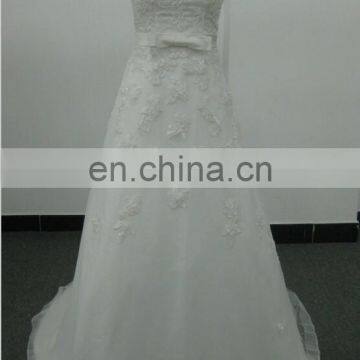 EBX-21 V-neck and lace beading wedding dress