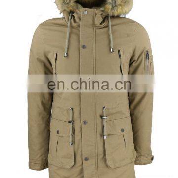 High Quality Cotton Parka With Detachable Hood Mens Parka Jacket photo-3