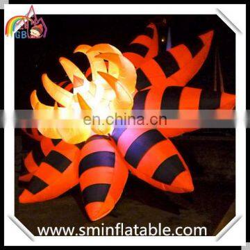 Commercial wedding inflatable ceiling led flower, inflatable lighting lotus, led changing flower for stage decor