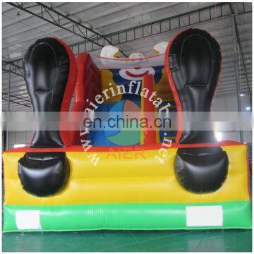 Commercial inflatable clown slide with two legs