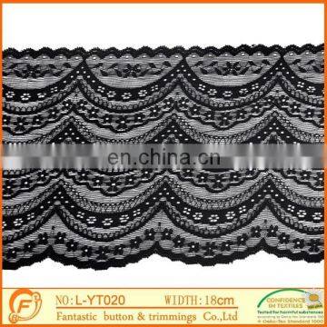 black classic lace trims for wedding dress lace