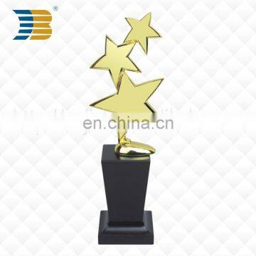 high quality custom metal star trophy with base