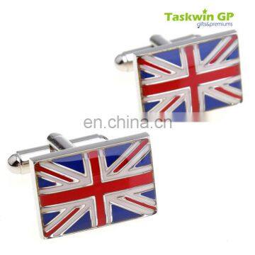 High quality rectangle shape UK cufflink for man/metal material accessories