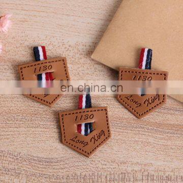 wholesale custom leather jeans patches fake leather patch
