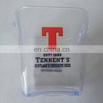 Transparent Square Ice Cooler Bucket With Two Handles photo-3