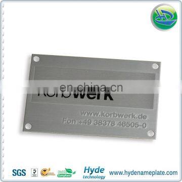 Door plate stainless stainless steel etched nameplate