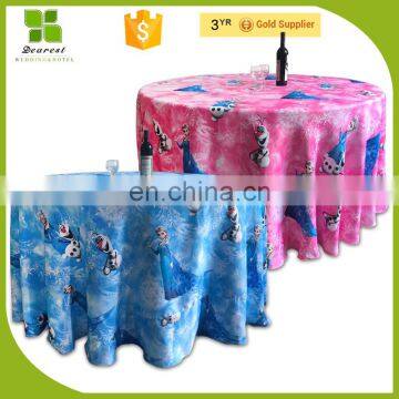 Cute children cartoon pattern Frozen baby birthday party chair covers and table clothes