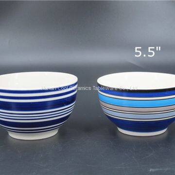 Latest 5.5 inch colorful stoneware ceramic bowl ceramic Soup Bowls for home use