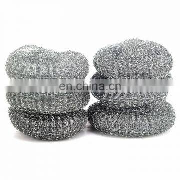 Kitchen cleaning stainless steel wire scourer ball silver metal pot pan dish scourer