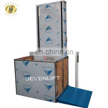 7LSJW Shandong SevenLift ce 1 floor home disabled hydraulic outside elevator lift for old people