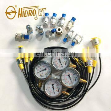 Hot sale excavator spare parts hydraulic pressure gauge test kit