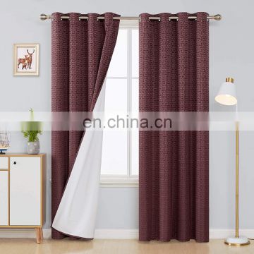 Home Textile Wholesale labyrinth pattern 100% Polyester jacquard  Curtains