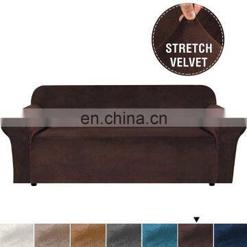 Velvet Plush Soft and Thick Sofa Cover Slip Resistant Stylish Furniture Cover/Protector